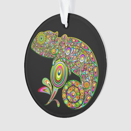 Chameleon Psychedelic Fantasy Ornament (Vorderseite)