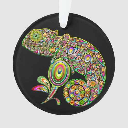 Chameleon Psychedelic Fantasy Ornament (Vorderseite)
