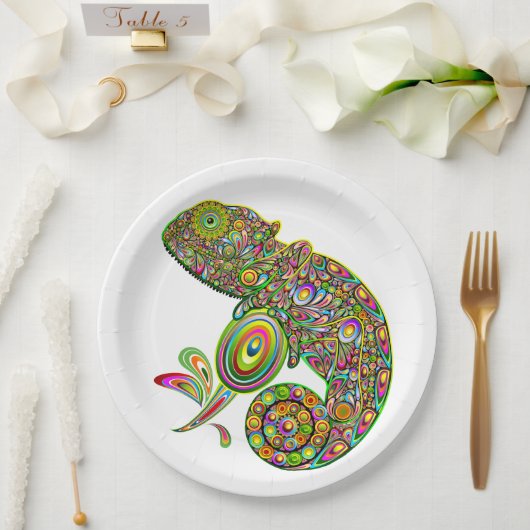 Chameleon Psychedelic Fantasy Pappteller (Hochzeit)