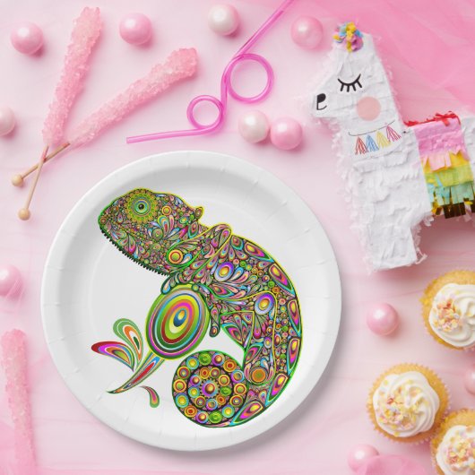 Chameleon Psychedelic Fantasy Pappteller (Party)