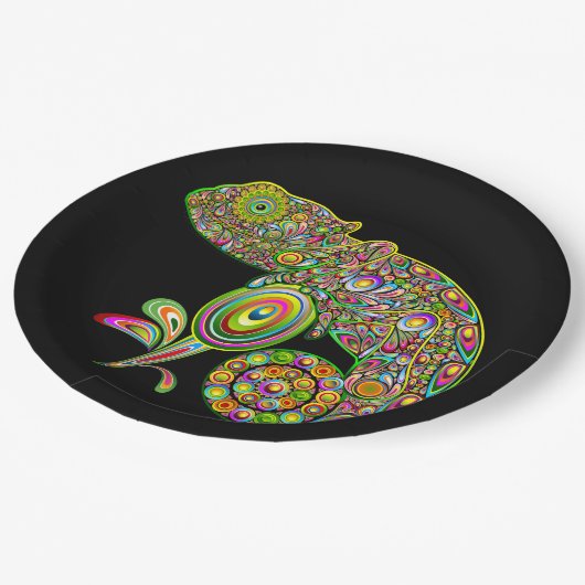Chameleon Psychedelic Fantasy Pappteller (Schrägansicht)