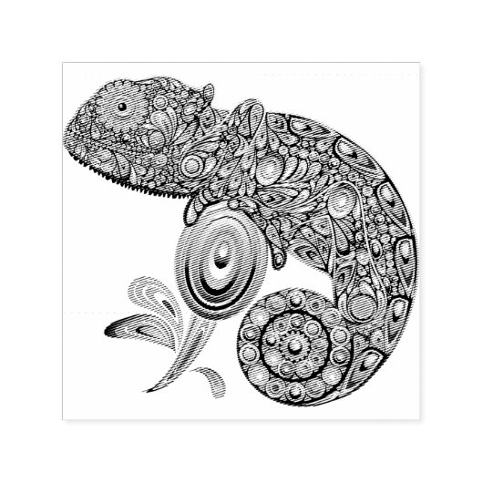 Chameleon Psychedelic Fantasy Permastempel (Design)