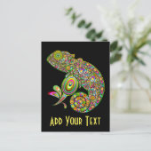 Chameleon Psychedelic Fantasy Postkarte (Stehend Vorderseite)