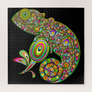 Chameleon Psychedelic Fantasy Puzzle