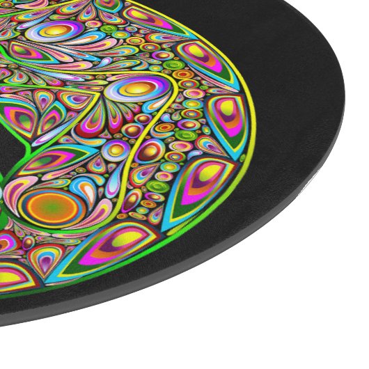 Chameleon Psychedelic Fantasy Schneidebrett (Ecke)