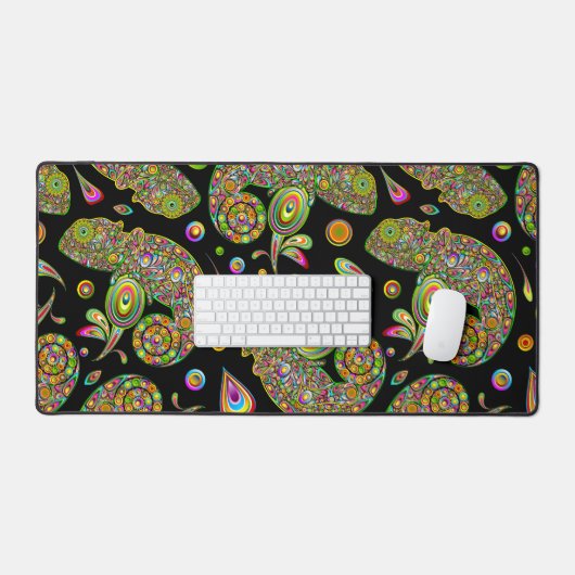 Chameleon Psychedelic Fantasy Schreibtischunterlage (Tastatur & Maus)