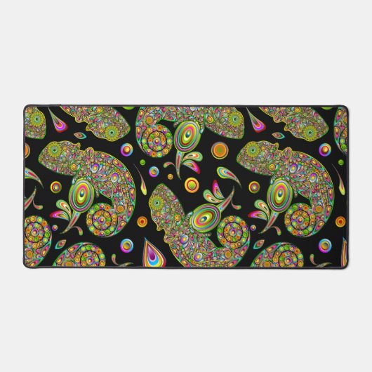 Chameleon Psychedelic Fantasy Schreibtischunterlage (Vorderseite)