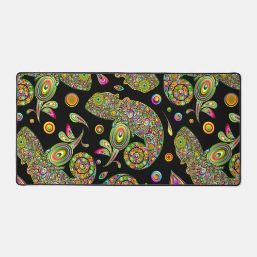 Chameleon Psychedelic Fantasy Schreibtischunterlage (Vorderseite)