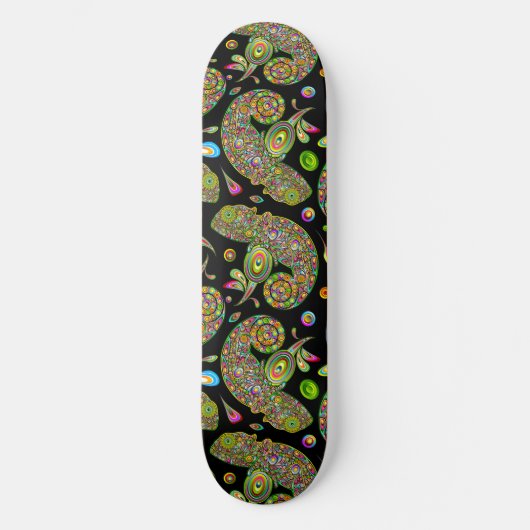 Chameleon Psychedelic Fantasy Skateboard (Vorderseite)