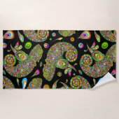 Chameleon Psychedelic Fantasy Strandtuch (Vorderseite)