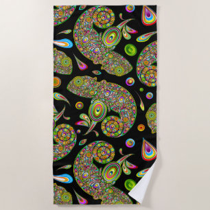 Chameleon Psychedelic Fantasy Strandtuch