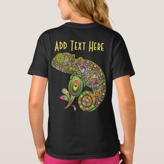 Chameleon Psychedelic Fantasy T-Shirt (Rückseite)