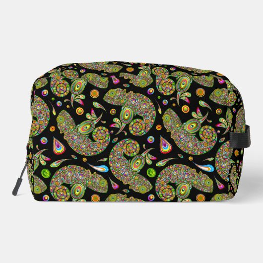 Chameleon Psychedelic Fantasy Waschbeutel (Rückseite)