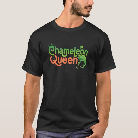 Chameleon Queen  Chameleon Mom Lizard Reptile T-Shirt (Vorderseite)