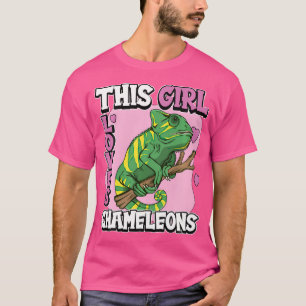 Chameleon Quote Chamaeleons Diese Girl-Lieben Cham T-Shirt