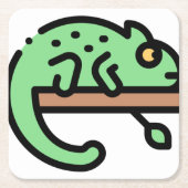 Chameleon Rechteckiger Pappuntersetzer (Vorderseite)