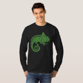 Chameleon Reptile Animal Aztec Maya Maori Tribal P T-Shirt (Vorne ganz)