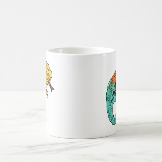 Chameleon Reptile Art Illustration Kaffeetasse (Mittel)