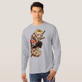 Chameleon Samurai - Tattooed Warrior mit Katana T-Shirt (Vorne ganz)