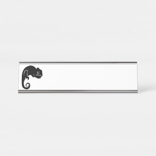 Chameleon-Silhouette Schreibtischnamensplakette (Vorderseite )