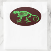Chameleon Skeleton Ovaler Aufkleber (Tasche)
