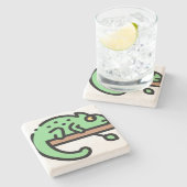 Chameleon Steinuntersetzer (Seitenansicht)