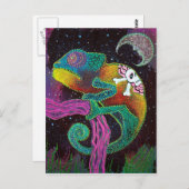 Chameleon Tattoo Postkarte (Vorne/Hinten)