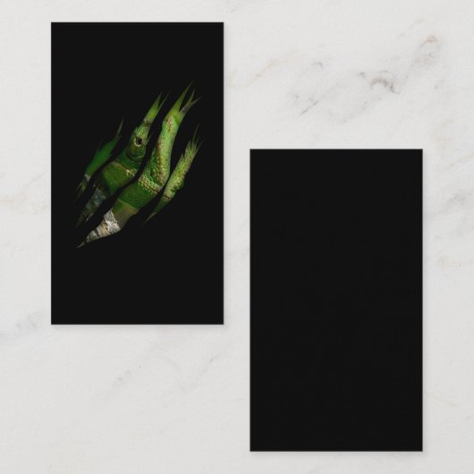 Chameleon Torn Art Lizard Visitenkarte (Vorne/Hinten)