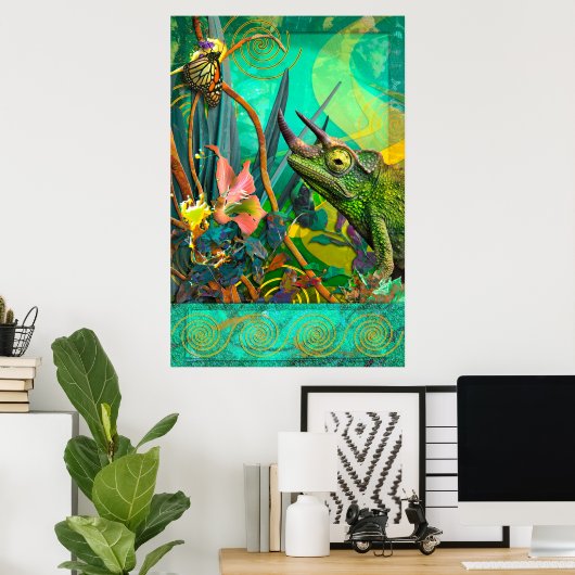 CHAMELEON VERÄNDERN POSTER (Heimbüro)