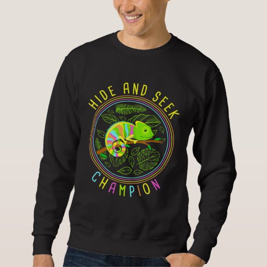 Chameleon versteckt und sucht Champion Reptiles Sweatshirt (Vorderseite)