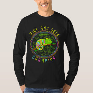 Chameleon versteckt und sucht Champion Reptiles T-Shirt