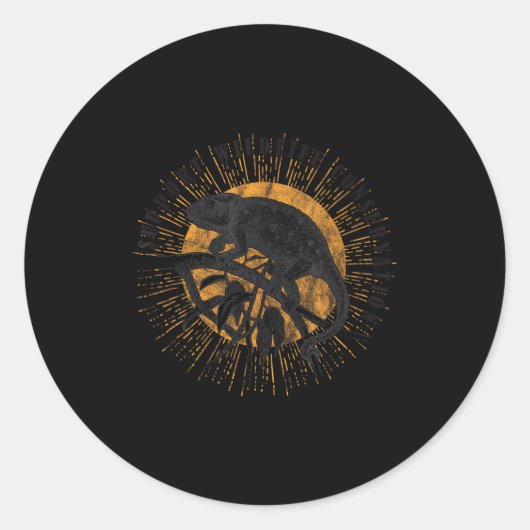 Chameleon Wildlife Conservation Animal Reptile Lov Runder Aufkleber (Vorderseite)