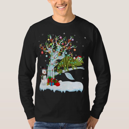 Chameleon Xmas Element Tree Lighting Chameleon Chr T-Shirt (Vorderseite)