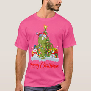Chameleon Xmas Tree Lighting Santa Chameleon Chris T-Shirt