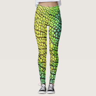 Chameleon Yellow Green Skin Leggings & Yoga Pants