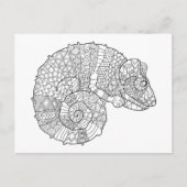 Chameleon Zendoodle Postkarte (Vorderseite)