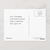 Chameleon zu Weihnachten. Postkarte (Rückseite)