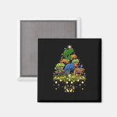 Chameleons Christmas Tree Lights Holiday Chameleon Magnet (Vorderseite/Rückseite)