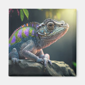 Chameleon's Lizard Wildlife: Farbenfrohe Reptilien Magnet (Vorne)
