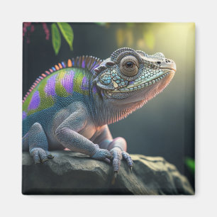 Chameleon's Lizard Wildlife: Farbenfrohe Reptilien Magnet