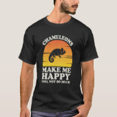Chameleons machen mich glücklich Chameleon Kleidun T-Shirt (Vorderseite)