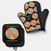 Chametz-Freizone Ofenhandschuh & Topflappen-Set (Vorderseite/Rückseite)