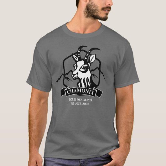 Chamois in Chamonix Custom French Alpine T-Shirt (Vorderseite)