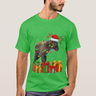 Chamois Lighting Xmas Tree Weihnachtsmannmütze Cha T-Shirt