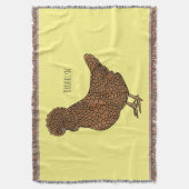 Chamois polish chicken cartoon illustration  decke (Vorderseite Vertikal)