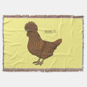 Chamois polish chicken cartoon illustration  decke