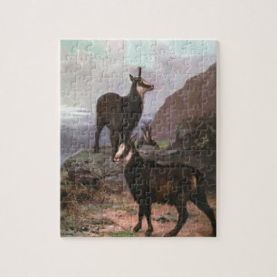 Chamois von CE Swan, Goats in the Mountains Puzzle