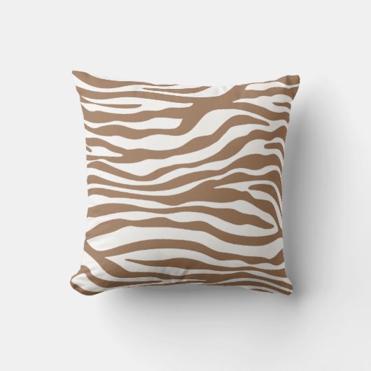 Chamoisee Zebra Animal Print Kissen (Vorderseite)
