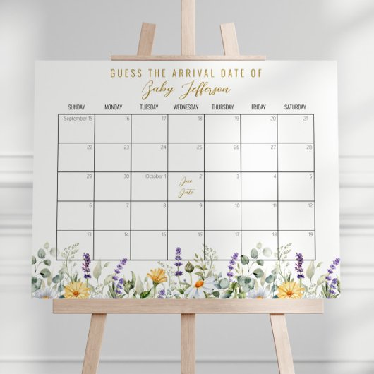 Chamomile Baby Dusche Ratschlag Fälligkeitsdatum K Poster