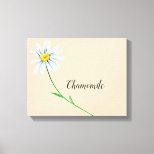 Chamomile Blume Aquarellbilder drucken Leinwanddruck
